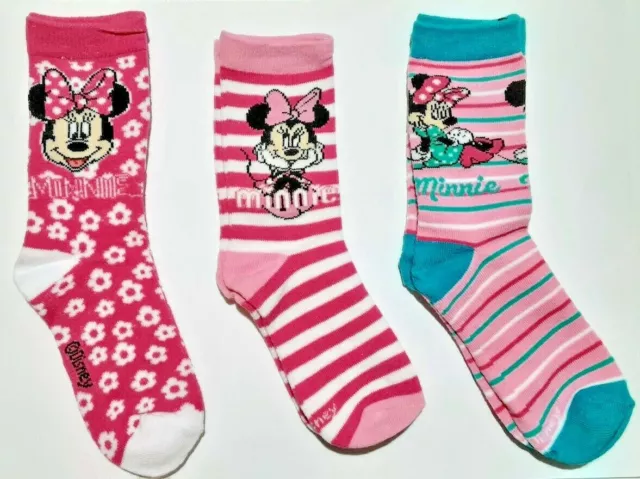 Top Angebot 3er Pack Socken Kindersocken Minnie Maus Walt Disney Neu