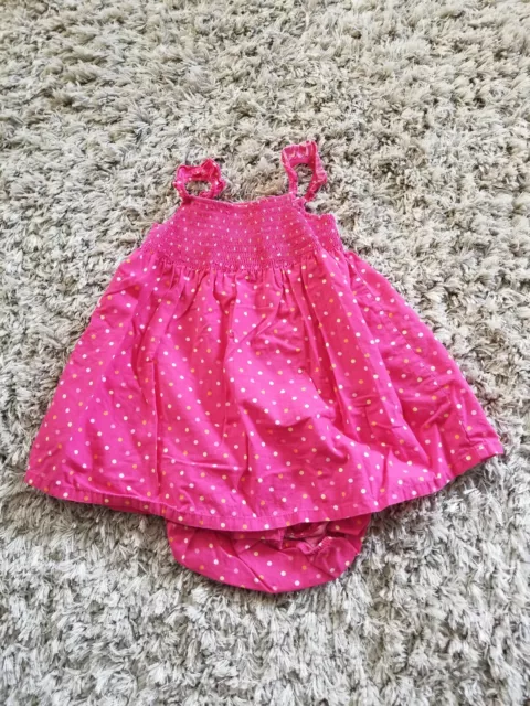 Super Cute Gymboree Pink w/ Polka Dots Spring Summer Dress Sz 18 - 24 mo