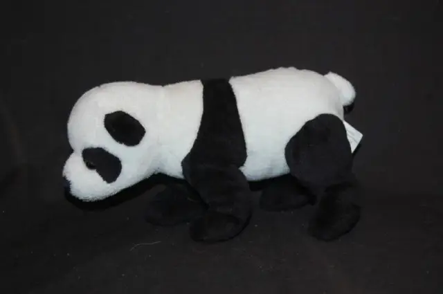 Panda Bear Black White Lifelike RI Novelty Plush 8" Toy Lovey