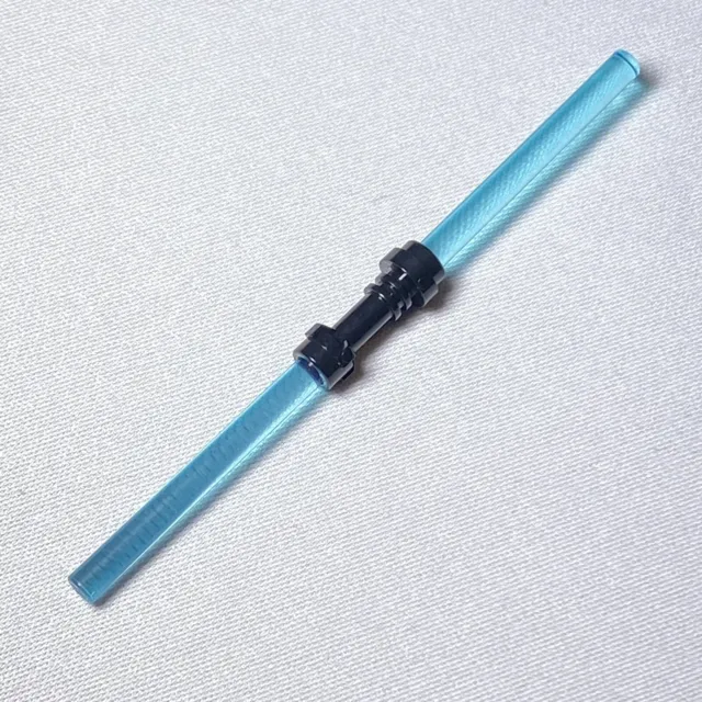 Genuine LEGO Double Bladed Lightsaber StarWars Weapon ~ Trans Light  Blue.