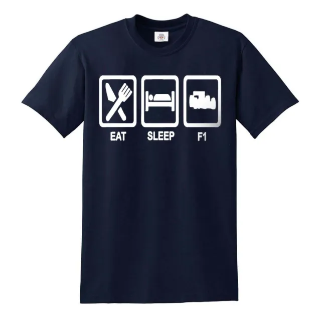 EAT Sleep F1 Formula One T-Shirt Game Mens Ladies Top Tee