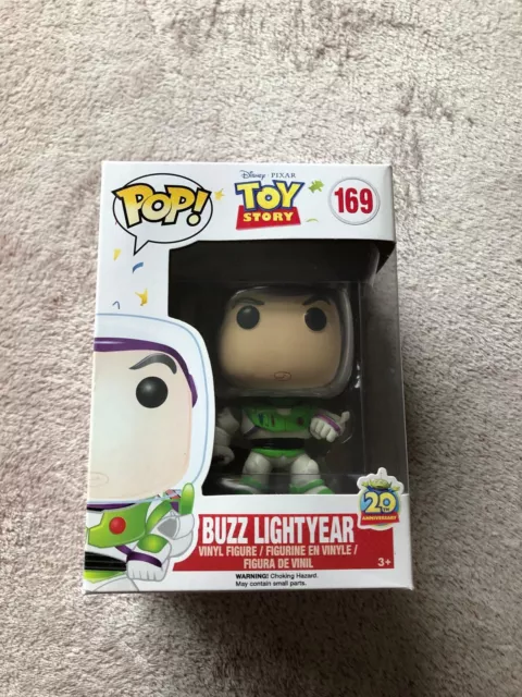 Funko Pop! 169 Buzz Lightyear Toy Story Disney Pixar Rare 20 Anniversary