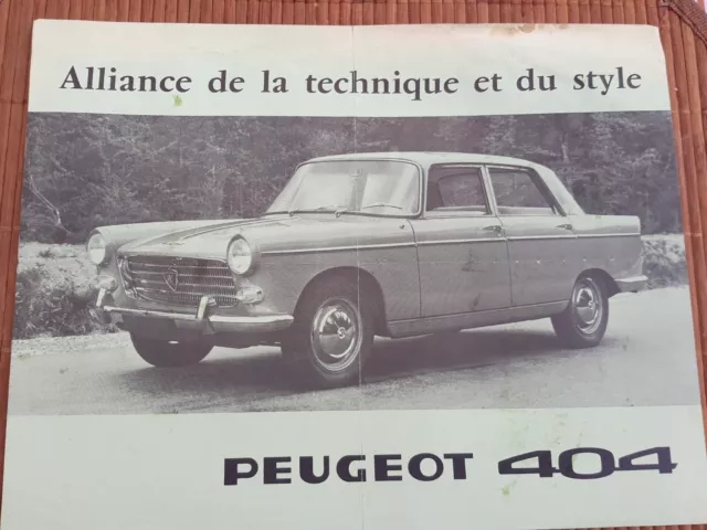 Brochure Automobile Catalogue Publicitaire Peugeot 404