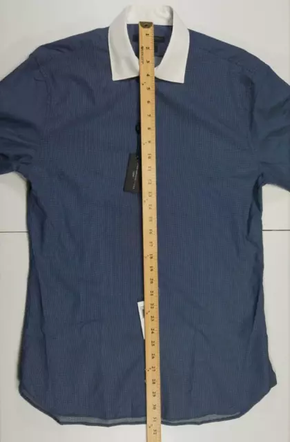 JOHN VARVATOS U.S.A. Luxe Long Sleeve Slim Fit Navy Dress Shirt Men's ...