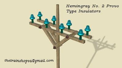 O Scale Hemingray No. 2 Provo Type (CD 282) Glass Insulators Small Detail Parts