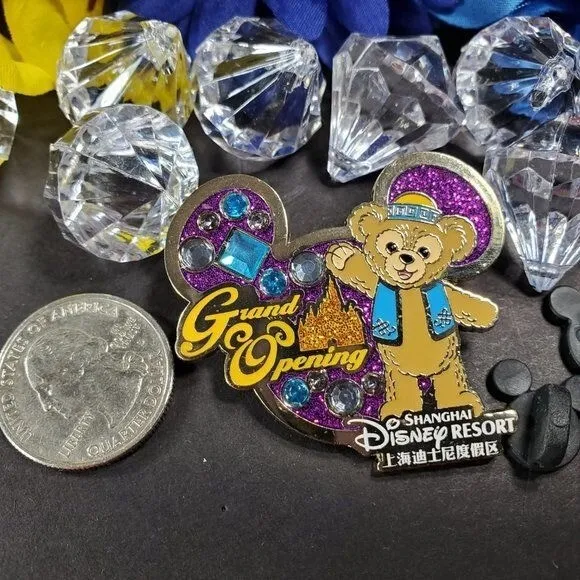 Disney Pin Duffy Bear Trading Pin Shanghai Mickey Mouse Badge Bling Lapel Pin