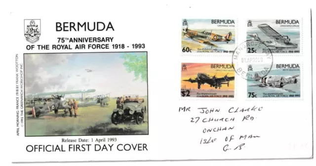 1/4/2004 Bermuda FDC - 75th Anniversary of the Royal Air Force