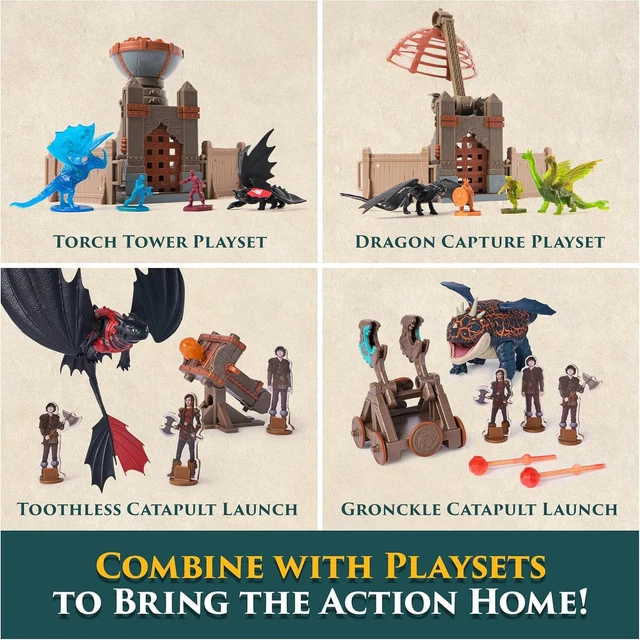 DREAMWORKS DRAGONS, TRIAL of Flame, Blazing Battles Toothless Cannon ...