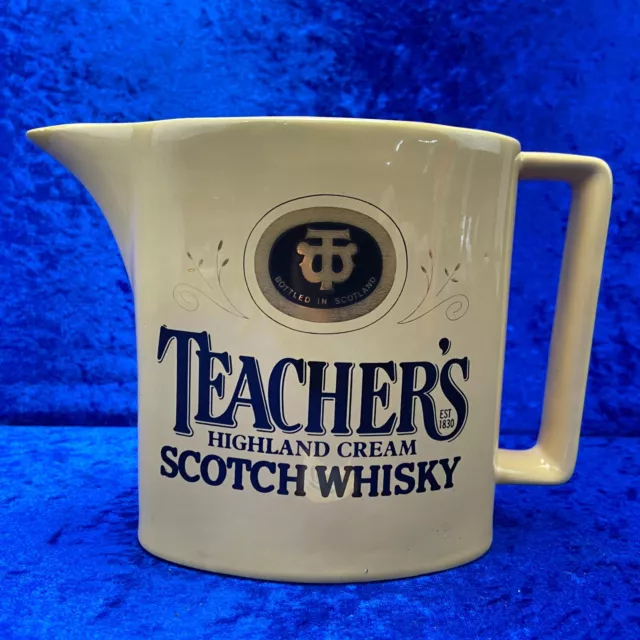 Teacher's Highland Cream Scotch Whisky Seton Pottery Ceramic Water Jug / Pitcher