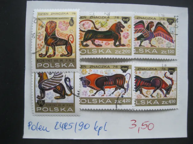 Briefmarken Polen 2461/66 Korinthische Vasenmalerei Museum 6 Werte gestempelt