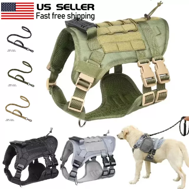 Tactical Dog Harness with Handle No-pull Large Military Dog Vest US Working Dog