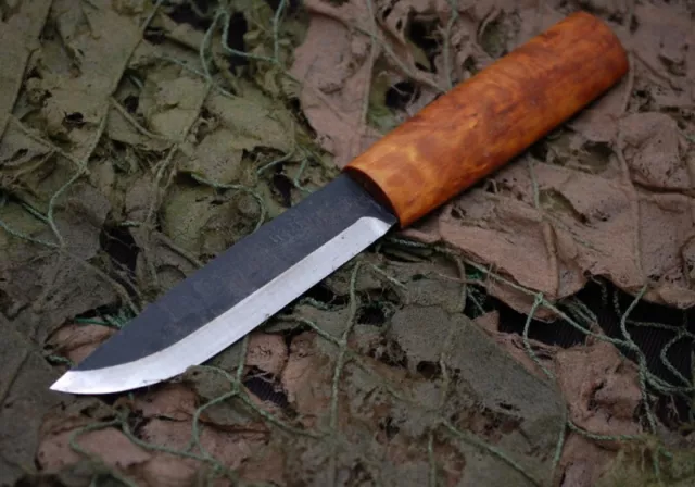 Helle Viking Messer Jagdmesser Gürtelmesser Outdoormesser Leder Scheide Holz 2