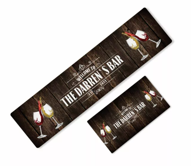 Personalisierte Bar Runner jede Text Biermatte ideal Zuhause Pub Café Anlass 399