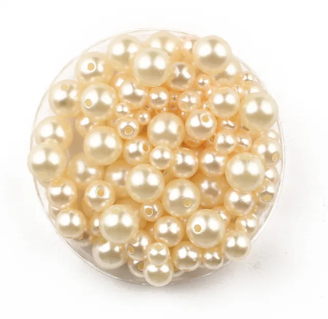 Perles pour enfant nacrées rondes 0,4 à 1 cm 10g