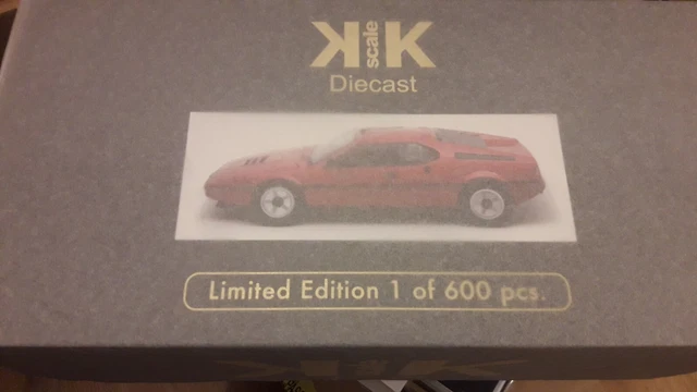 KK Scale BMW M1 E26 1978 - Blanche, édition Limitée 1/12 (400ex), Occasion