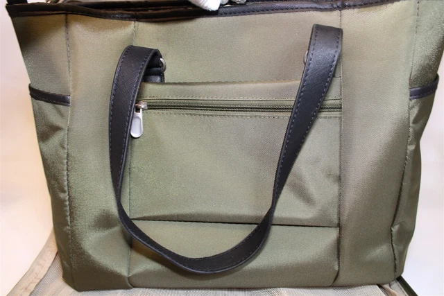 Samantha Brown Olive Geo Camo 2PC Set Carry On / Tote NEW Luggage S7655-35-2PC 21