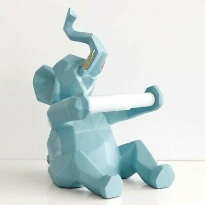 Elephant Deer Resin Statue Figurine Toilet Paper Holder Craft Home Office Decor