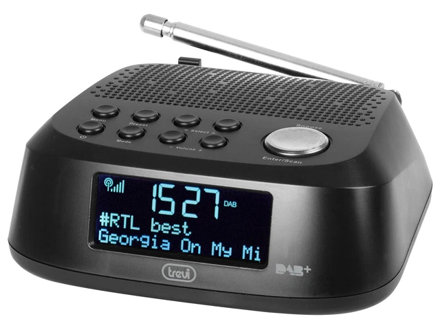 Radio Trevi RC 80D4 DAB Orologio Digitale Nero