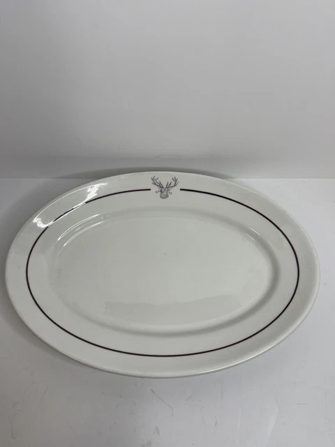 Vintage Extra Large Ironstone Platter BPOE Elks Club Plate Restaurant Ware USA
