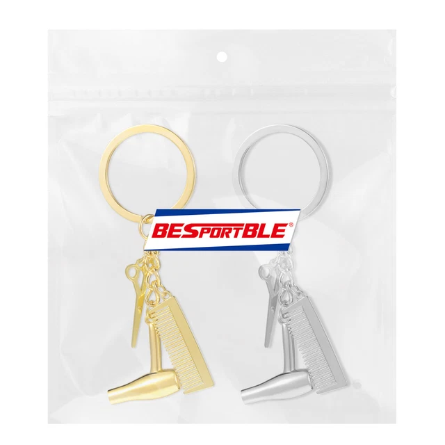 2 PCS Fashion Coiffeur de coiffeur Keychains Coiffeur de coiffure Contrôleurs 4