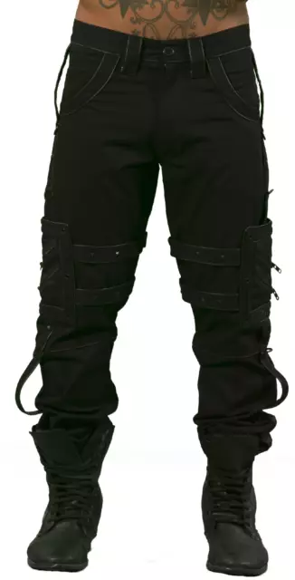 DEAD THREADS  STRAP BONDAGE Trousers Cyber Pants Rock Mens New TT9751