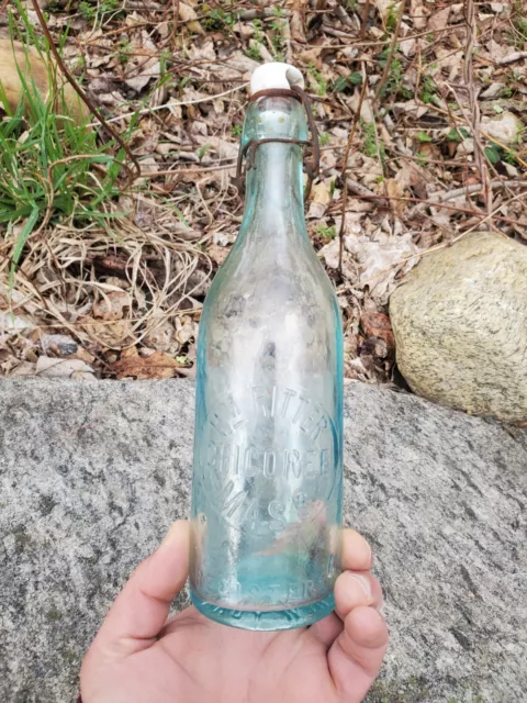 Antique Blob Top Bottle Wm. Ritter Chicopee Massachusetts Clean Nm