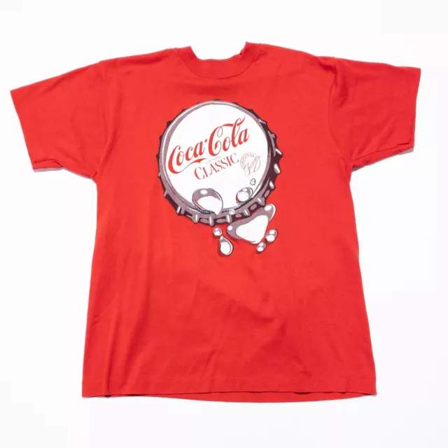 Coca-Cola T-Shirt Vintage Adult XL 80s Screen Stars Logo Red Bottle Cap Classic
