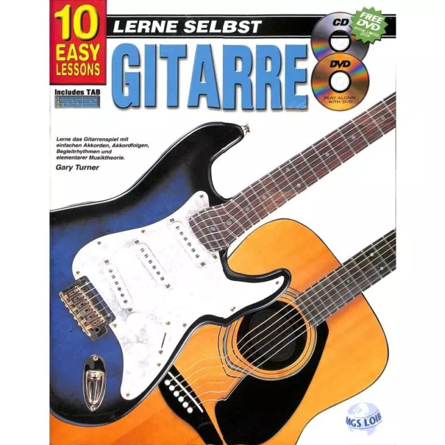 Musiknoten: Gitarrenschule für Unterricht u. Selbststudium mit CD u. DVD