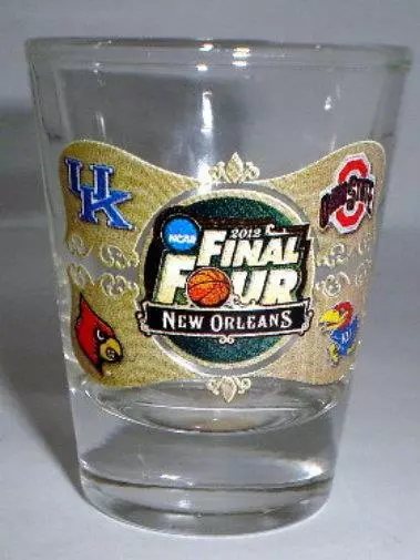 2012 FINAL FOUR KENTUCKY WILDCATS Louisville CARDINALS Jayhawks SHOT GLASS #1