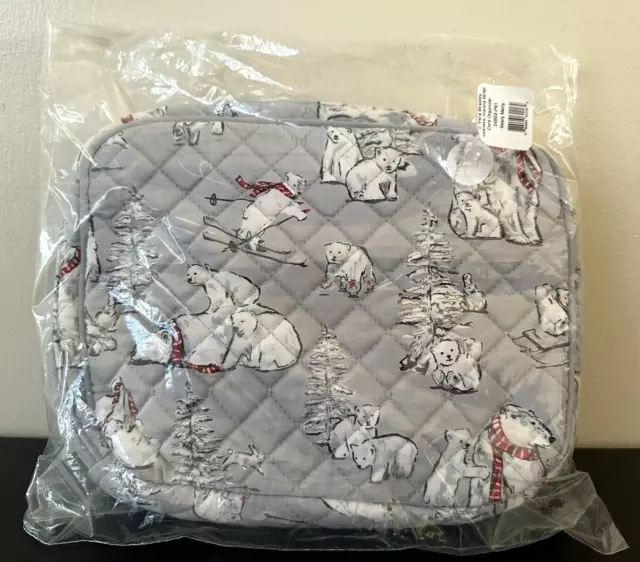 BRAND NEW Vera Bradley BEARY MERRY Cord Organizer Tech Quilted Case