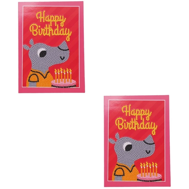 2x Zarte Geburtstag Diamant Perlen Malerei Kunsthandwerk Für Familie Freunde