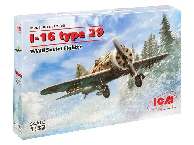 ICM 32003 - 1:3 2 I-16 Type 29, Seconde Guerre Mondiale Soviet Fighter - Neuf