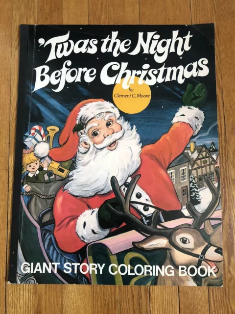 Vintage ‘Twas the Night Before Christmas Giant Story Coloring Book