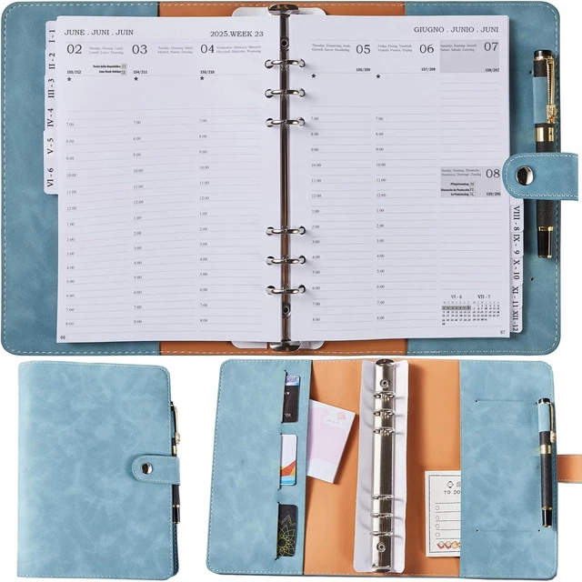 TERMINPLANER 2025 A5 Ringbuch Nachfüllbar, Vertikal, Kalender 2025