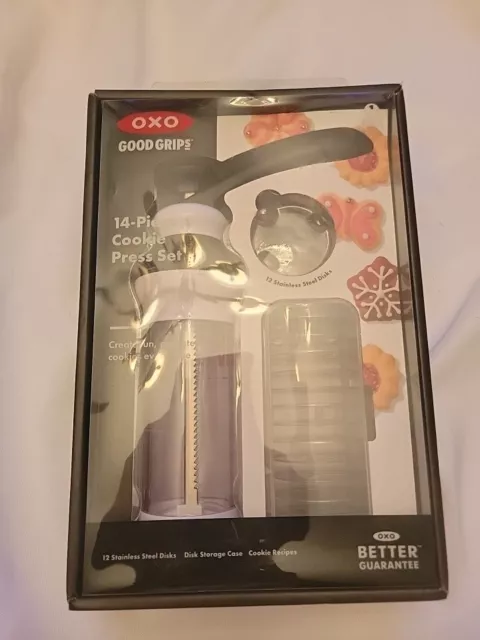 OXO Good Grips 14-Piece Cookie Press Set New in Box Free shipping