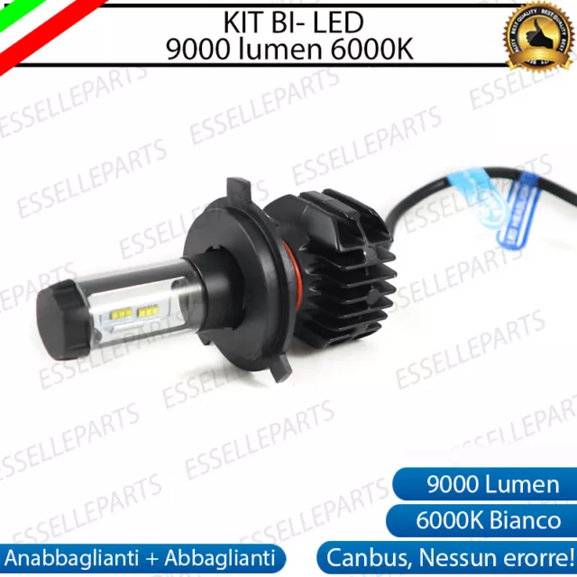 Lampada Led H4 6000K Bianco Canbus Xenon 9000 Lm Lumen Reali Lampade Moto