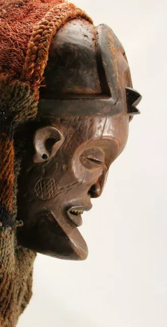 African wooden male Chokwe Chihongo mask Tshokwe tribe, Angola Africa tribal art