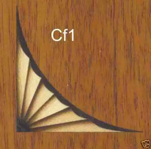 Marquetería con incrustación de ventilador de esquina #CF1 3""x3"" o 2""x2"", CHAPA REQUERIDA CARPINTERÍA