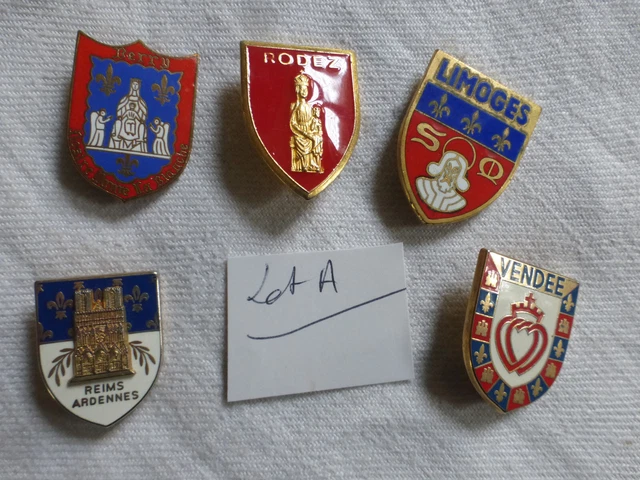 Insigne Blason Ville De Reims – Pin's émaillé Vintage – Fabrication Française