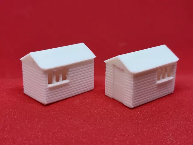 N Gauge Railway Wooden Garden Shed Building 3D Printed White NEW!