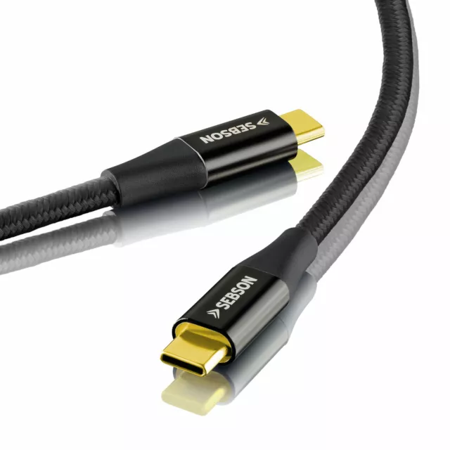 USB C Kabel 0,5m auf USB C, Ladekabel 10Gbit/s Daten Kabel 3.1 Gen2 Handy SEBSON