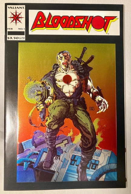 Bloodshot #1 -- NM -- Valiant (1993) -- First Chrome-Enhanced Comic Book Cover!