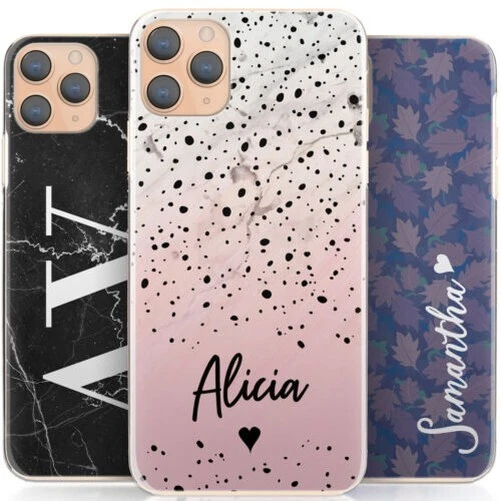 Personnalisé Initiale Téléphone Étui ;p Encre Marbre Rigide Pour Apple IPHONE 11