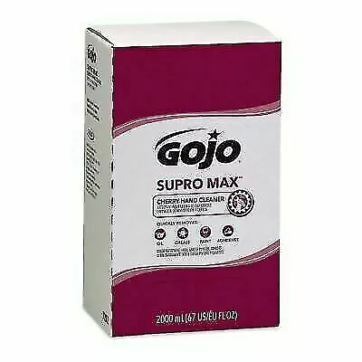 GOJO 7282-04 SUPRO MAX 2000 ml Refill Cherry Lotion Hand Cleaner (4/Carton) New