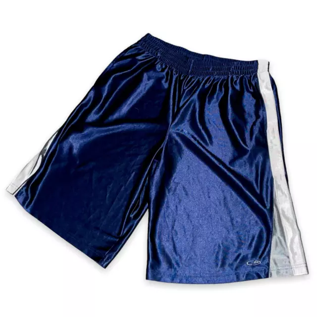 RARE CHAMPION C9 Dazzle Basketball Shorts Shiny Silky Navy Bl YXL
