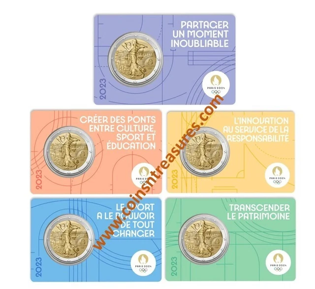 FRANCE UK 2023 Paris 2024 Olympic Games PARIS 2€ commemorativ bu coin 5