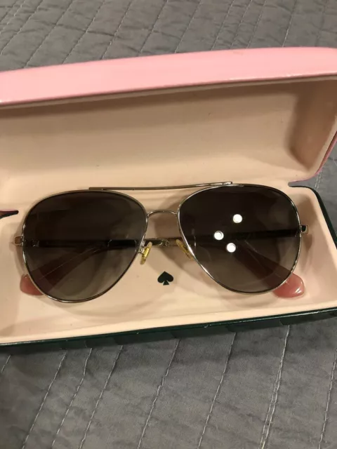 Kate Spade New York Sunglasses Women Avaline 2 s Aviator Polarized Pink Goldtone