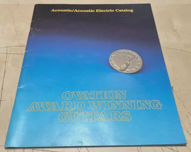 Vintage Original 1980 Ovation Guitar Catalog Acoustic Electric Roundback