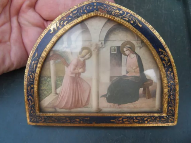 vocable mural  religieux cadre forme ogive decor Ste Vierge et Ange