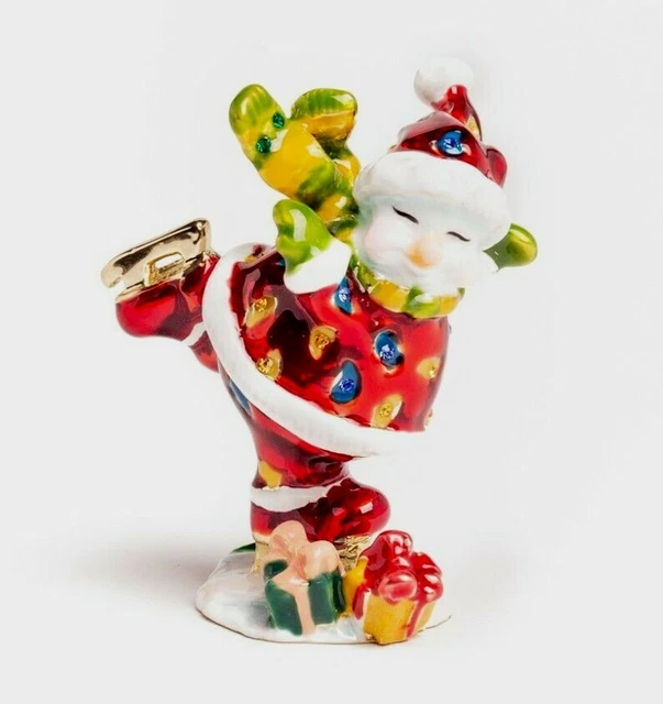 boîte de bibelot de père Noël faite à la main par Keren Kopal et cristaux autric